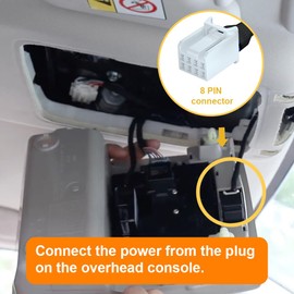 FitDVR Power Adapter (8-Pin) for Honda, Connects to Overhead Console, LED Display USB Power Source, Easy to Install, 5V 12V Output, for Dash Cam, Radar, D3-030