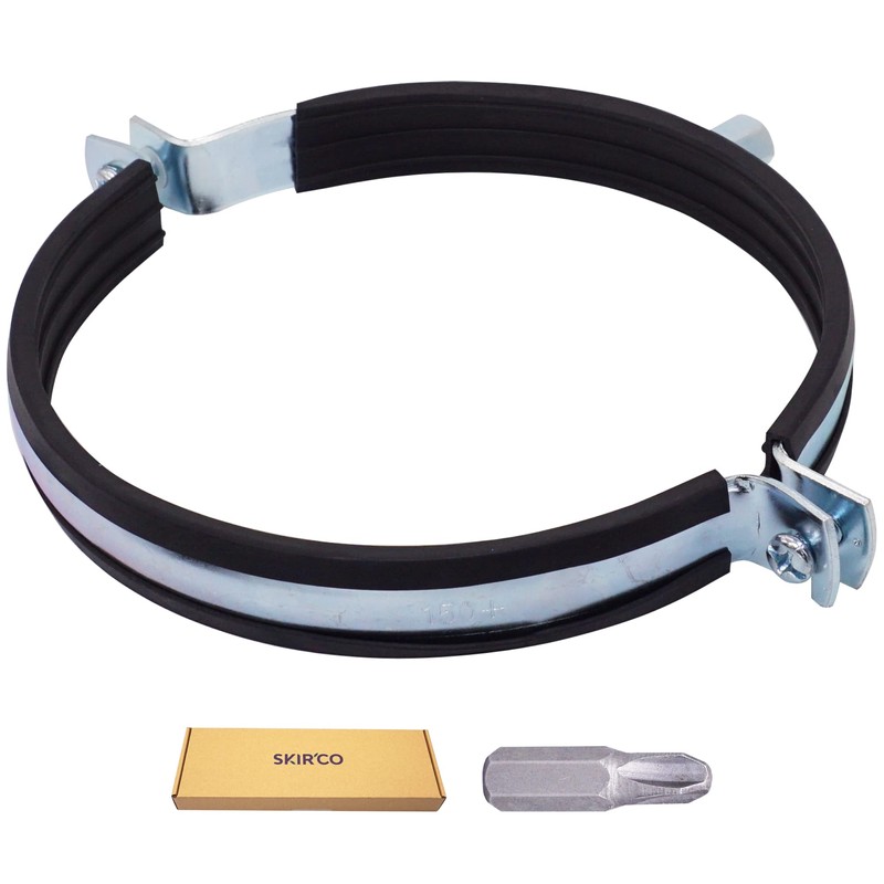 SKIR'CO Pipe Holder with Rubber Lining for 150 mm Pipes,