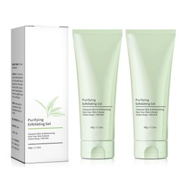 2PCS Purifying Exfoliating Gel,Purifying Cream,Purifying Gel,Exfoliating Gel Moisturizing Skin Give,Cleansing Face and Body Exfoliating Scrub Gel