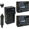 Wasabi Power Battery (2-Pack) and Charger for Leica BP-DC7, BP-DC7-E,
