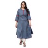 Yash Gallery Kurtis de algodón Cambric estampado acampanado, para mujer,