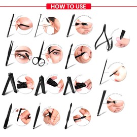 Professional Stainless Steel Nail Clipper Travel & Grooming Kit, 15-Pcs Manicure & Pedicure Set with Luxurious Black/Red Case, Nail Tools for Men & Women, Personal Care, Travel Essentials (Black)