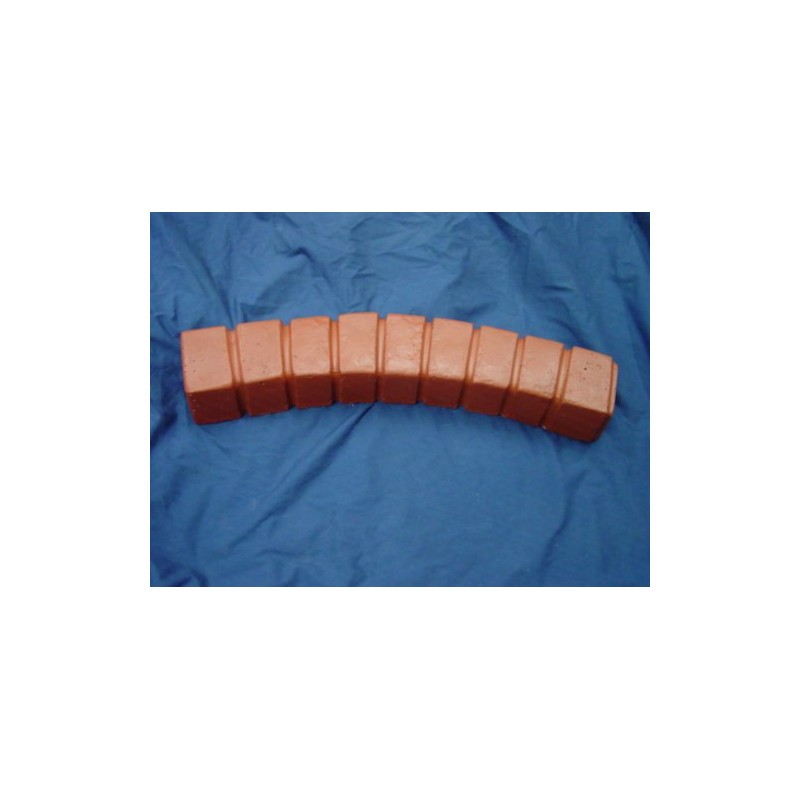Brick Curve Border Edging Plastic Craft Mold use with Concrete
