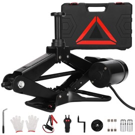 ROGTZ Electric Scissor Car Jack Kit 3 Ton 12V Portable Auto Car Lift with 17.7 Inch Range for SUV Sedan Floor Jack for Tire Change Roadside Emergency