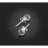 Budawi® Rock Crystal Stud Earrings Ball 6 mm 925 Silver,