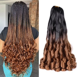 French Curly Braiding Hair,Loose Wavy Spanish Curly Braiding Hair 20 Inch 75g/Pack French Curly Crochet Hair 5 Packs Spiral Curly Crochet Hair Extensions (B29,5packs,20inch)