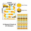 10 Construction Reward Chart with 216 Round Stickers, Incentive Behavior