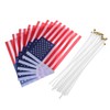 CAXUSD 25pcs Mini Flags Usa American Hand Held Flags Polyester