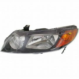 For Honda Civic Headlight Assembly 2006 2007 2008 Driver Side DOT Certified Lens and Housing Only HO2502125 | 33151-SNA-A02 ;4dr for Sedan