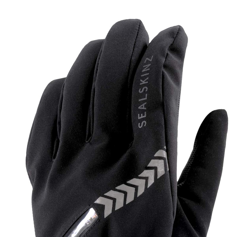 SEALSKINZ Waterproof All Weather LED Cycle Glove - Black, Small