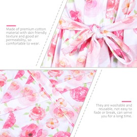 Kisangel Mom Baby Robe 1 Set Mom Flower Printed Fashion Comfortable Lovely Matching Baby Swaddle Baby Blanket Wrap Pregnant Mom