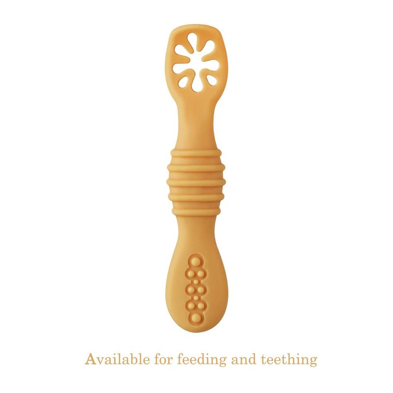 PandaEar 7 Pack Baby Spoons, Soft Silicone Self-Feeding Utensils for