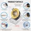 POPANU Premium Shiny Gold 3-inch LED Recessed Lights - 5