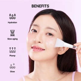 VEGANIFECT VEGANIFECT Peel Off Collagen Mask with Silicone Mask Brush, Pore Tightening, For Glowing Skin, Korean Skin Care, Vegan, 2.70 Fl Oz