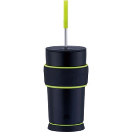 ピーコック魔法瓶工業株式会社 Peacock ATX-R55 Tumbler with Straw, 19.7 fl oz (550 ml), Vacuum Insulated, Cold Insulated, For Sports Drinks, Carbonated Beverages, Green Black