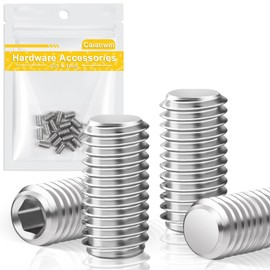 Caianwin 20 Pcs M5*8 Grub Screws DIN913 Cup Point Hex Screw Set Stainless Steel Metric Screws for Door Handles, Faucet