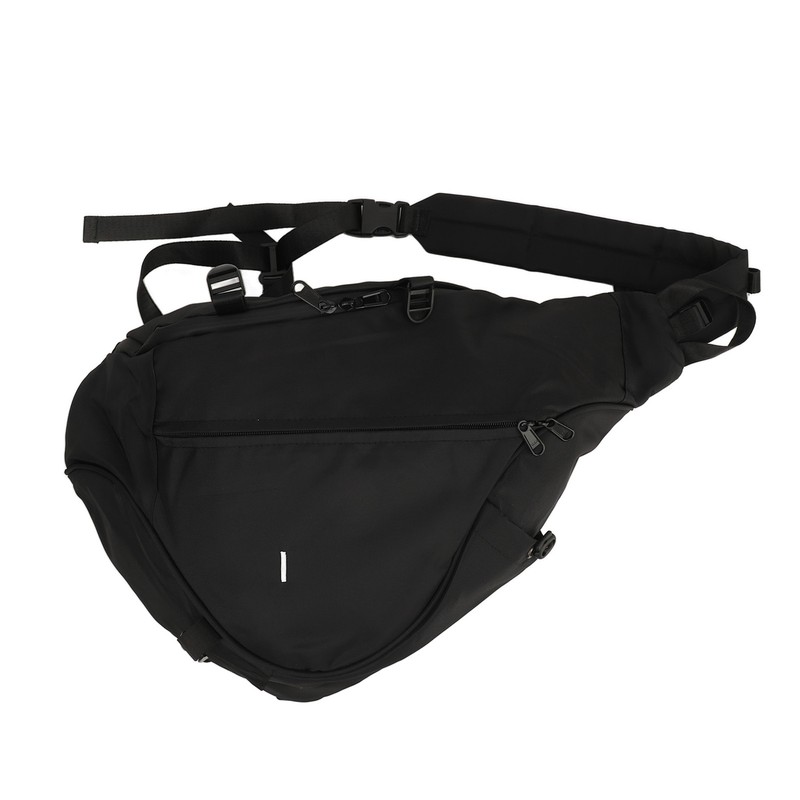 Large Black Sling Bag Waterproof Sling Backpack Oxford Fabric Outdoor
