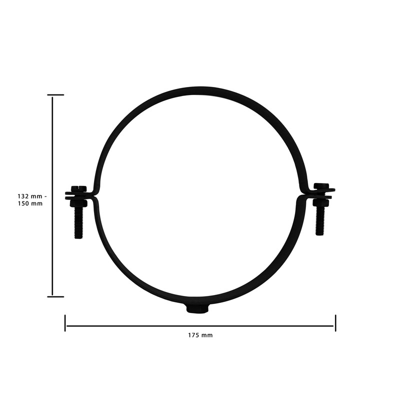 LANZZAS Flue Pipe Holder Set/Pipe Clamp – for Diameter 130