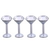 LIOOBO 4 Pieces Diamond Hooks Crystal Wall Holder for Coat