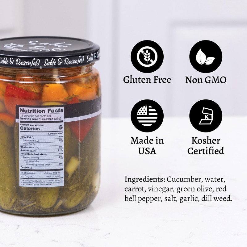 Sable & Rosenfeld Tipsy Garlic & Dill Cocktail Stirrers 16