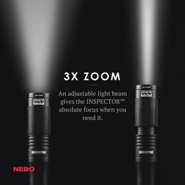 6713 NEBO INSPECTOR 180 lumen waterproof pocket stylus pen light with clip for compact EDC,Black