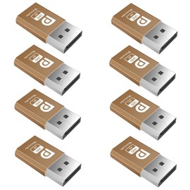 Woieyeks Displayport Dummy Plug,Headless Ghost Display EDID Emulator,DP Dummy Plug 4K(fit Headless 1920x1080@60Hz/2560x1600@30Hz/3840x2160@17hz)-8 Pack