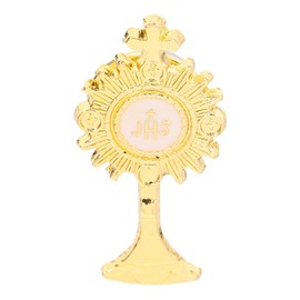 LIFKOME Chalice Cross Breast Pin First Communion Tie Pin for Boys Girls Zinc Alloy Enamel Lapel Accessory Religious Keepsake for Special Occasions Celebrations