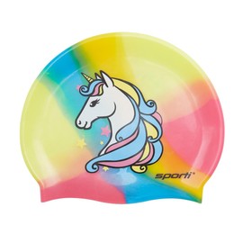 Sporti Unicorn Silicone Swim Cap Jr. - Rainbow