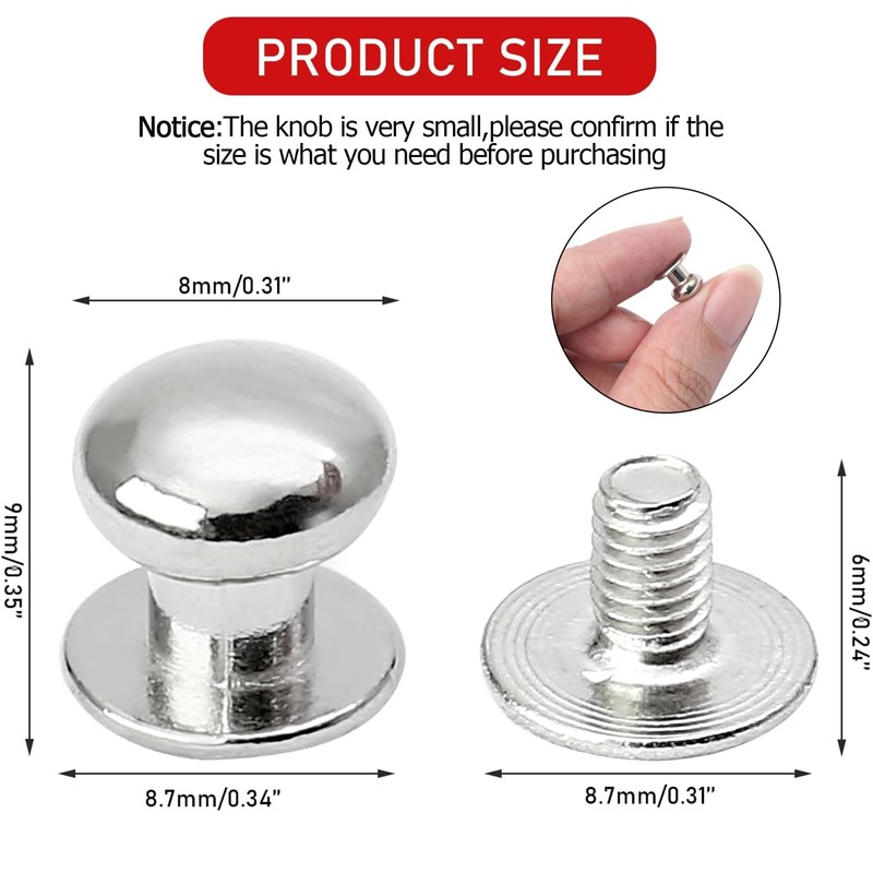 Biaungdo 12pcs 0.31'' x 0.39'' Mini Drawer Pulls, Round Cabinet