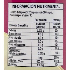 Ácido Alfa Lipoico 500 Mg 60 Cápsulas Keep Natural.
