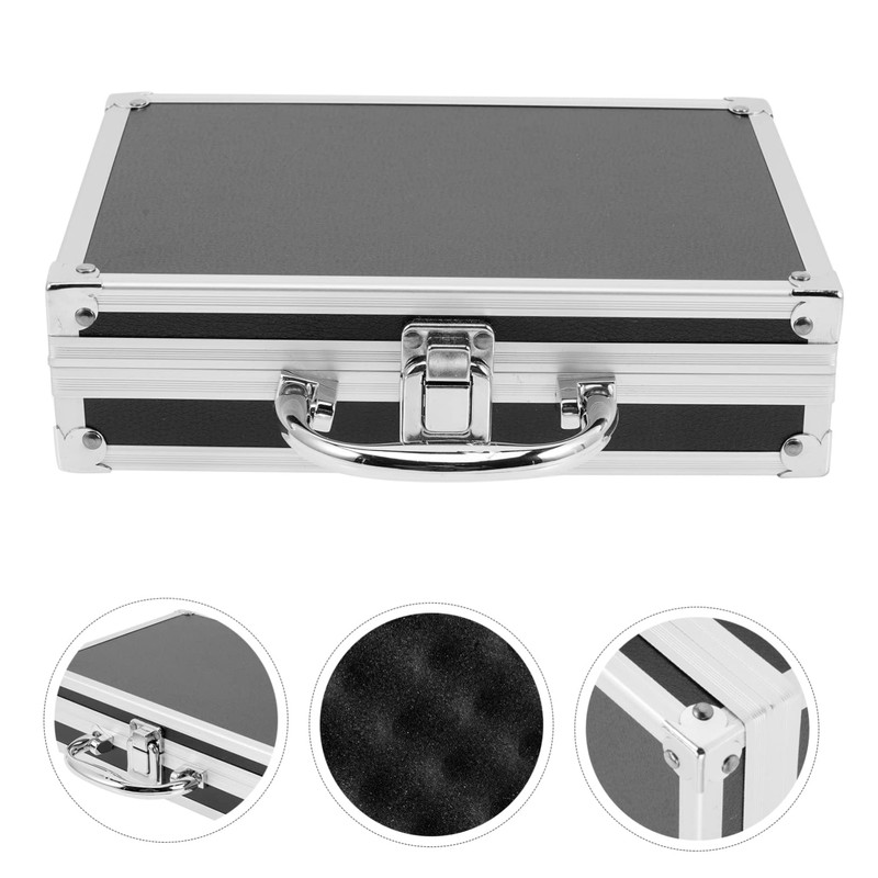 IWOWHERO Aluminum Tool Box Cosmetic Carrying Case Portable Aluminum Alloy