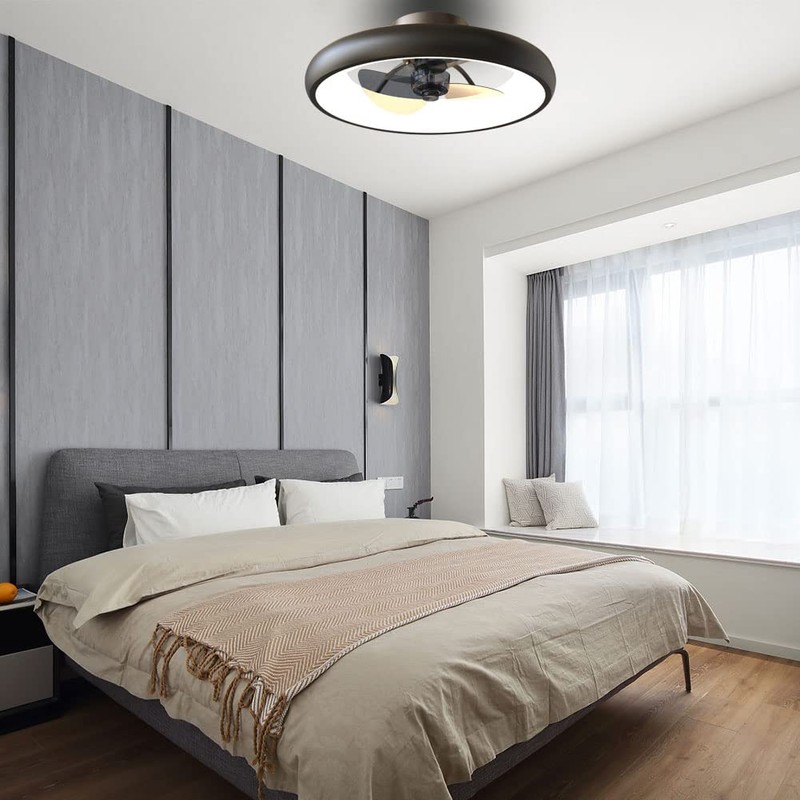 CIKASS Ceiling Fan with Lights Dimmable LED Reversible Blades Timing