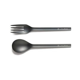 LALPHA Cutlery Set, Spoon, Fork, Light Oxidized Coloring, Made of Tsubame Sanjo, Outdoor, Camping