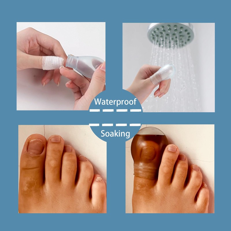 Givam Waterproof Toe Cover & Finger Protectors for Shower and