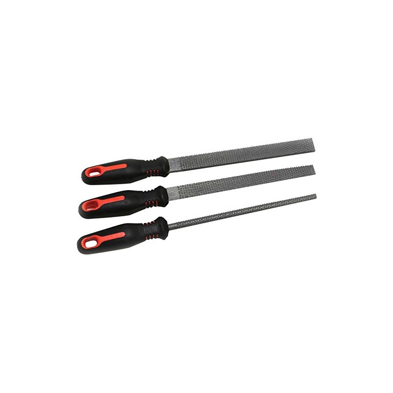 Hilka 69800113 3PC 8" Wood RASP File Set PC, Silver