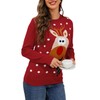 SANSIWU Women Christmas Sweater Funny Novelty Pattern Pullover Long Sleeve