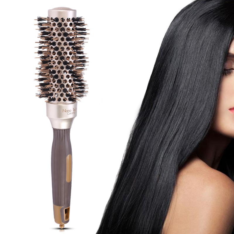 Anti Static Nano Ceramic Ionic Hair Styling Comb with Retractable