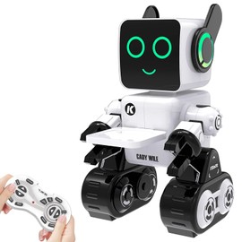 zechuan Robot Toy for Kids, Remote Control and Intelligent Programming RC Robot, Music, Dancing, Talk, Play with Kids as a Gift for Gril and Boy(White)
