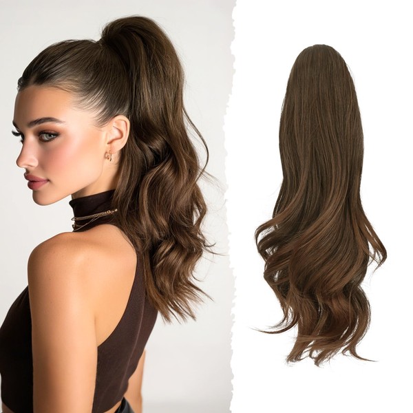 SOFEIYAN Claw Clip Ponytail Extension 16 inch Curly Wavy Clip
