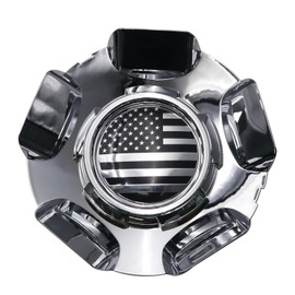 1PC 185mm Chrome Plastic Wheel Center Cap with US Flag for Silverado Tahoe Suburban Avalanche 2007-2014 Car Truck Wheel Hub Center Caps 9597345 Replacement