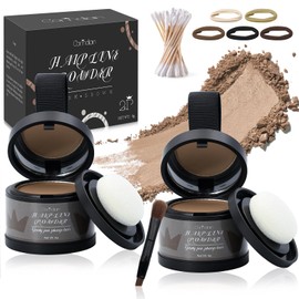 2 Pack Light Brown Hairline Powder for Women and Men,Used to Root Touch Up Hair Color, Thinning Hair,Gray Hair Coverage and Bald Spots Coverage