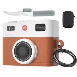 Valkit Compatible Airpods Pro 2nd/1st Generation Case with Cleaner Kit, Cute 3D Camera Design Airpods Pro 2 Case Cover 2022/2023 Shockproof Soft Silicone Protective Case for Airpods Pro 2nd/1st Gen