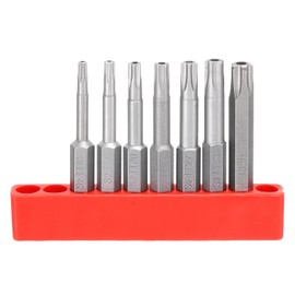 HARFINGTON 7pcs Torx Bits Sets 1/4" Hex Shank TT10-TT40 Magnetic Head 2" Length Screwdriver Bits S2 Steel 5 Point Security for Repair Work Electric Screw Driver