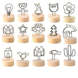 Colrid Pack of 15 Wedding Place Card Holders, Wedding Place Card Holder, Wooden Place Card Holder, Place Card Holder, for Wedding Decoration, Kitchen and Home Decor