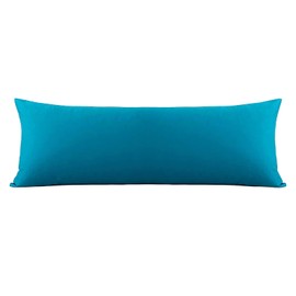 LCBD Body Cooling Pillow Cases Cover - Rayon Made from Bamboo, Soft Teal Bamboo Long Pillow Case for Hot Sleepers, 20x54 inches Cool Silky Body Pillowcases with Envelope Closure 1 Pack