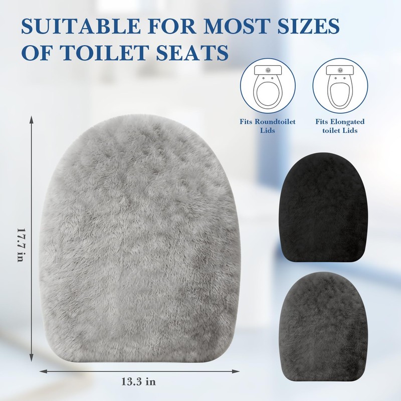 Microfiber Toilet Lid Cover – Soft, Absorbent & Machine-Washable Seat