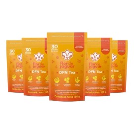 Flor De Jaguar | Pack 5 Dfn Tea Flor De Jaguar, Té En Polvo Sabor Jengibre, Limón Y Miel