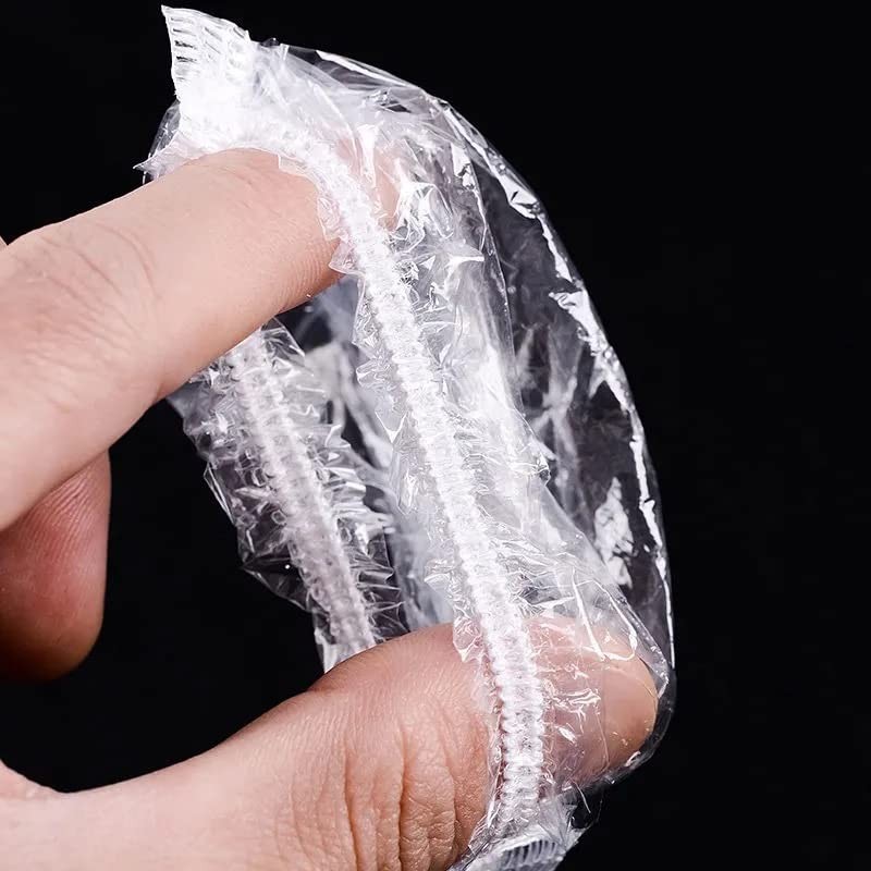 Pack of 100 Disposable Ear Muffs Transparent Ear Covers Clear