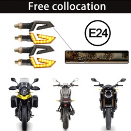 JMTBNO Arrow Motorcycle Indicators Universal 12 V Motorcycle Indicator for Street Sports Bike Dirt Bike Cruiser Scooter Quad Enduro Off Road Pack of 4