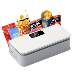 Mini Bag Sealer, Rechargeable Heat Sealer & 1600mAh Battery, Chip Bag Sealer for Food Storage, Snacks, Mylar Bags, and More | Portable Bag Resealer for Kitchen & Travel (White)